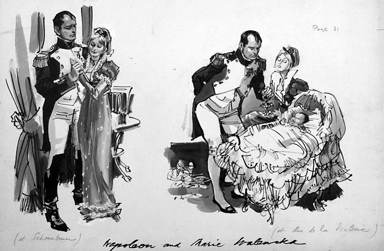 Napoleon and Marie Walewska 3 (Original) by William Francis Marshall at The Illustration Art Gallery