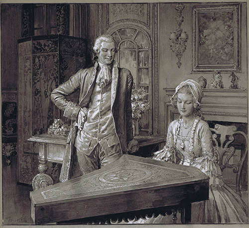 George III and Charlotte (Original) (Signed) by Royalty (Matania) at The Illustration Art Gallery