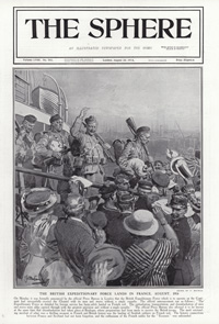 The British Expeditionary Force Lands in France, August 1914  (original cover page 1914) (Print)