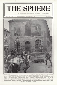 The Bombardment of Hartlepool 1914  (original cover page The Sphere 1914) (Print)