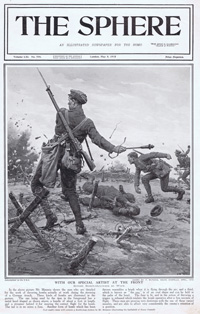 British Bomb Throwers at Work 1915  (original cover page The Sphere 1915) (Print)
