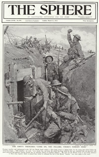 The Empty Trenches 1917  (original cover page The Sphere 1917) (Print)