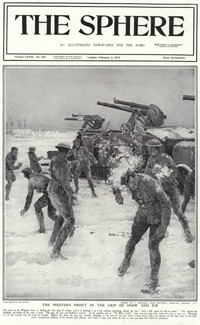The Western Front in the Grip of Snow and Ice 1917  (original cover page The Sphere 1917) (Print)