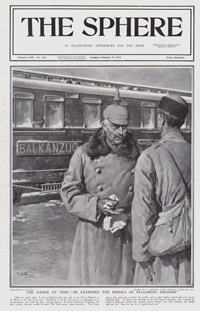 The Kaiser at Nish 1916  (original cover page The Sphere 1916) (Print)