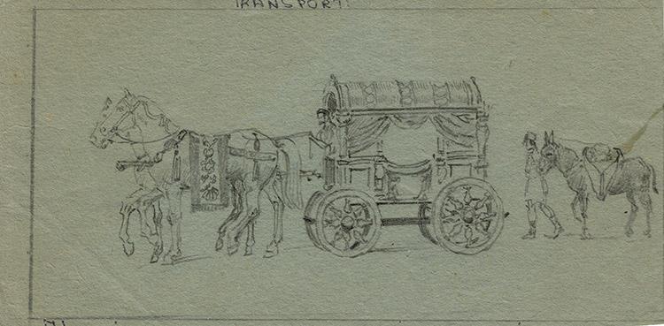 Transport Sketch (Original) by Fortunino Matania Art at The Illustration Art Gallery