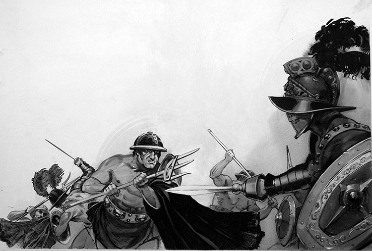 Gladiators (Original) by Ancient Rome (Angus McBride) at The Illustration Art Gallery