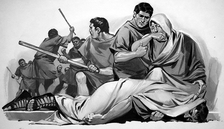 Death of Gracchus (Original) by Ancient Rome (Angus McBride) at The Illustration Art Gallery
