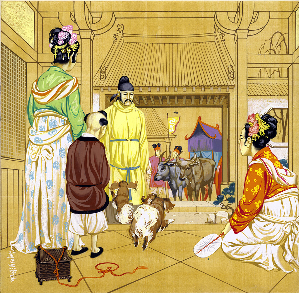 Domestic Life in Ancient China (Original) (Signed) art by Angus McBride Art at The Illustration Art Gallery