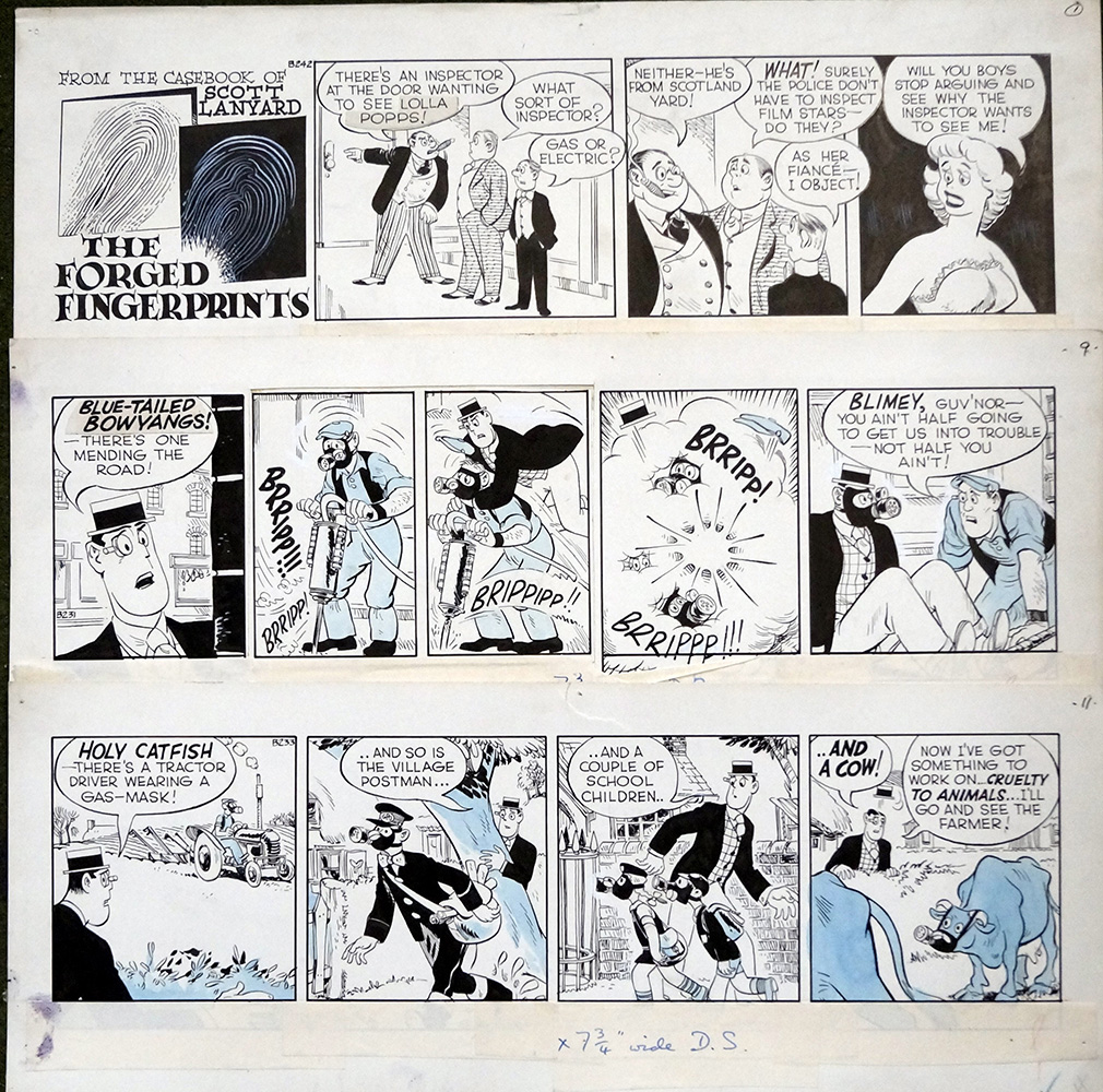 Scott Lanyard (THREE newspaper strips) (Originals) art by Hugh McClelland at The Illustration Art Gallery