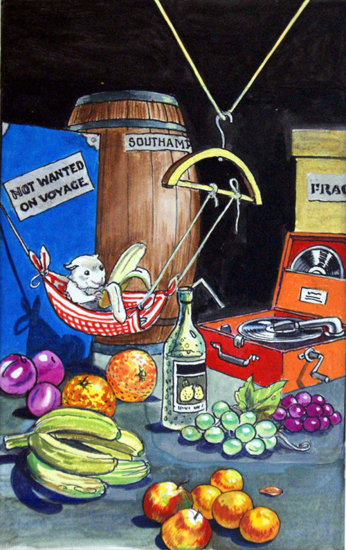 Gulliver Guinea-Pig: The Feast (Original) by Gulliver Guinea-Pig (Mendoza) at The Illustration Art Gallery