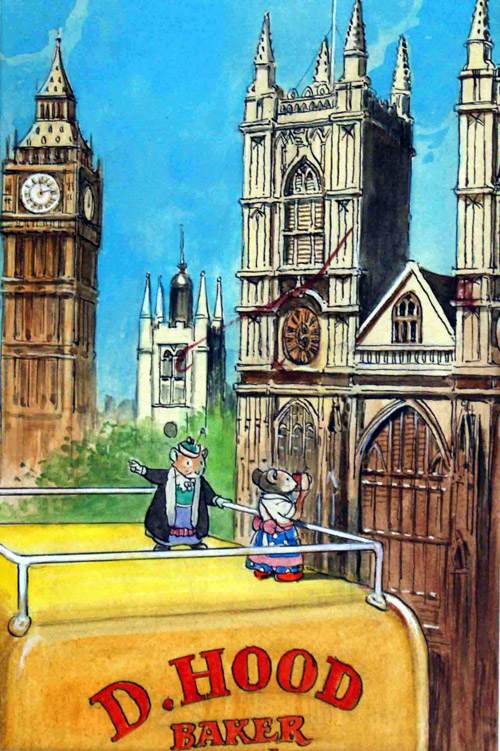 Katie Country House Goes to London: The Houses of Parliament (Original) by Katie Country Mouse (Mendoza) at The Illustration Art Gallery