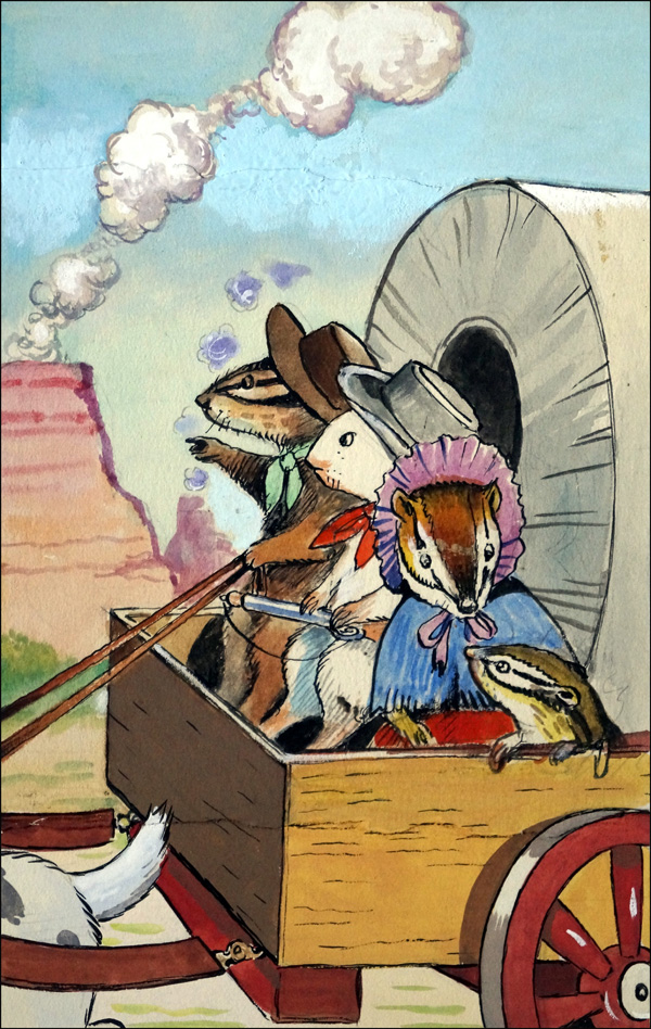 Gulliver Goes West 3 (Original) by Gulliver Guinea-Pig (Mendoza) at The Illustration Art Gallery