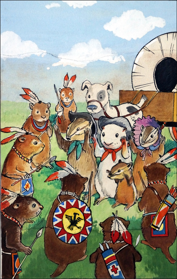 Gulliver Goes West 5 (Original) by Gulliver Guinea-Pig (Mendoza) at The Illustration Art Gallery