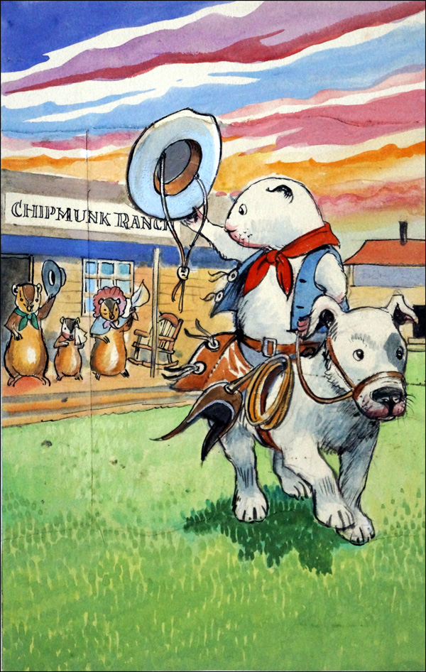 Gulliver Goes West 22 (Original) by Gulliver Guinea-Pig (Mendoza) at The Illustration Art Gallery