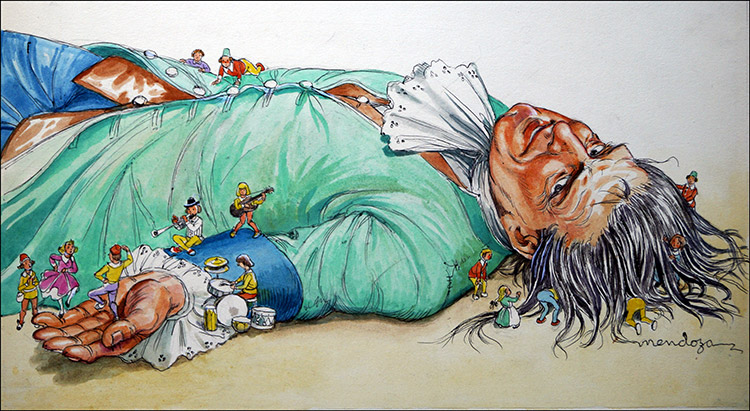 Gulliver - Playhour (Original) (Signed) by Gulliver's Travels (Mendoza) at The Illustration Art Gallery