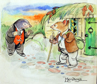 The Wind in the Willows: Rat and Mole Meet (Original) (Signed)