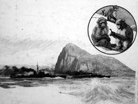 The Rock of Gibraltar (Original) (Signed)