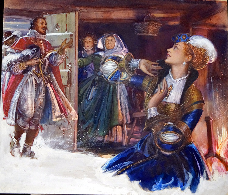 Historical Romantic scene (Original) (Signed) by John Millar Watt Art at The Illustration Art Gallery