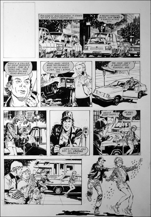 The A-Team: Grand Theft Auto (TWO pages) (Originals) by The A-Team (Barrie Mitchell) at The Illustration Art Gallery