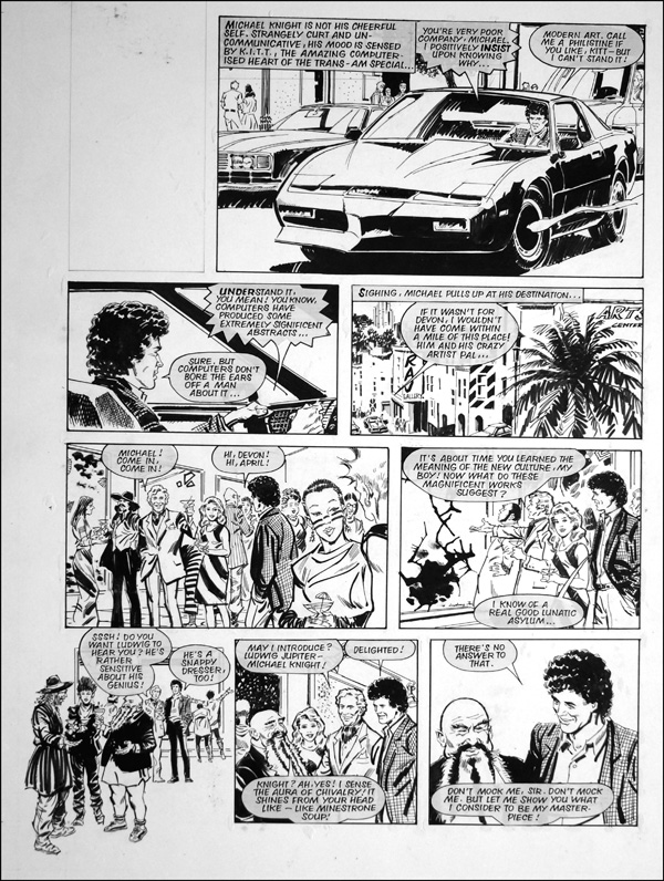 Knight Rider - Modern Art (TWO pages) (Originals) by Knight Rider (Barrie Mitchell) at The Illustration Art Gallery