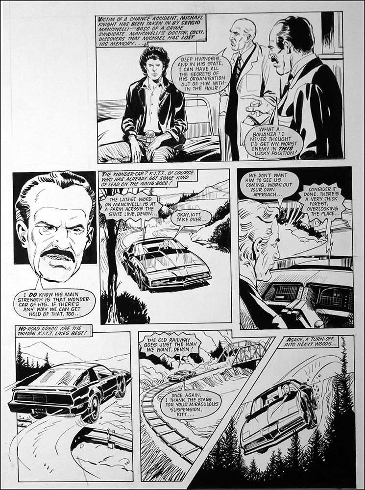 Knight Rider - Memory Loss (TWO pages) (Originals) art by Knight Rider (Barrie Mitchell) at The Illustration Art Gallery