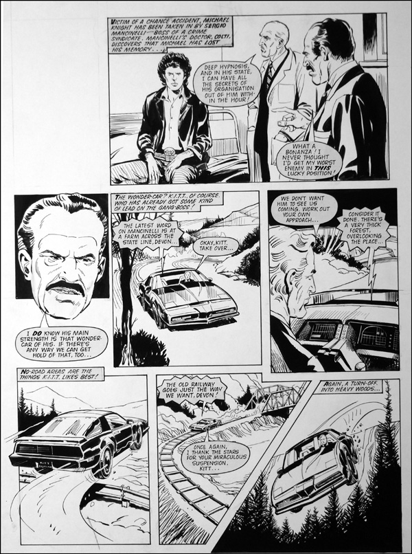 Knight Rider - Memory Loss (TWO pages) (Originals) by Knight Rider (Barrie Mitchell) at The Illustration Art Gallery