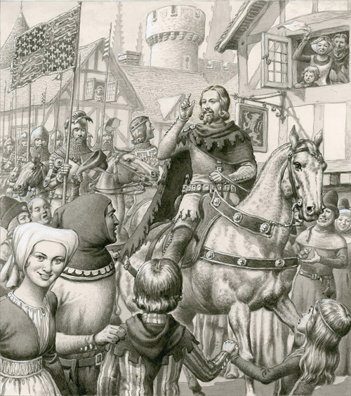 King Edward III (Original) by British History (Pat Nicolle) at The Illustration Art Gallery