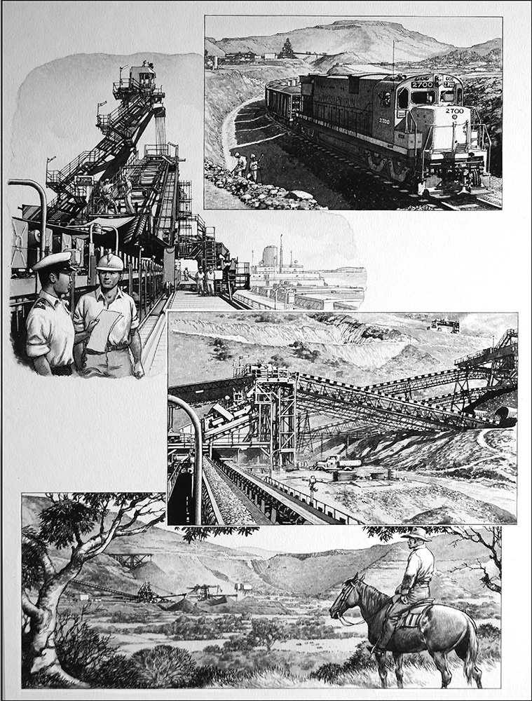Iron Mine in Western Australia (Original) art by Patrick Nicolle Art at The Illustration Art Gallery