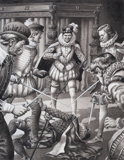 A Jacobean Tragedy (Original) by British History (Pat Nicolle) at The Illustration Art Gallery
