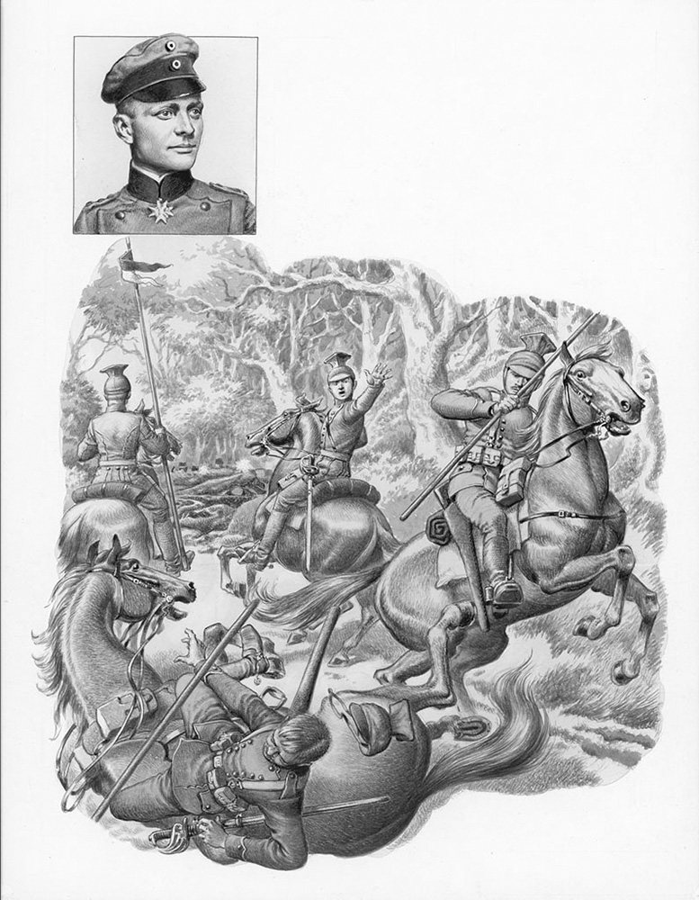 Manfred Von Richtofen - The Uhlans (Original) art by Military Conflict (Pat Nicolle) at The Illustration Art Gallery