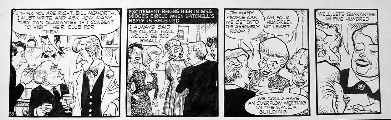 Mr Midge's Bodyguard daily strip 33 (Original) art by Ronald Niebour Art at The Illustration Art Gallery
