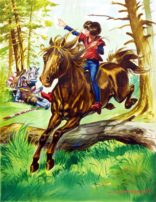 Bareback Rider (Original) (Signed) by Jose Ortiz at The Illustration Art Gallery