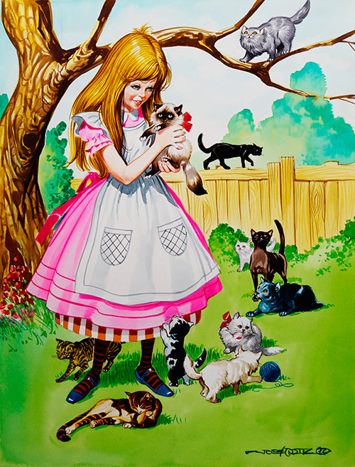 11 Kittens for Goldie (Original) (Signed) by Jose Ortiz at The Illustration Art Gallery