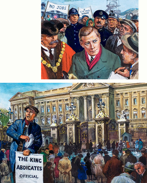 Edward VIII and the Abdication Crisis (Original) by Ken Petts Art at The Illustration Art Gallery