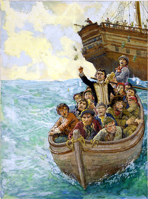 Mutiny on the Bounty: Cast Adrift (Original) by Ken Petts at The Illustration Art Gallery
