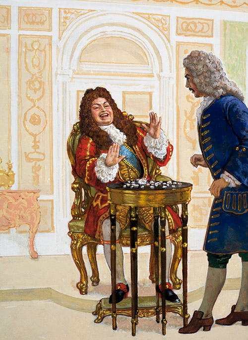 King Louis XIV and the Evil Eye (Original) by Ken Petts Art at The Illustration Art Gallery