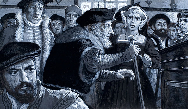Sir Thomas More On Trial (Original) by Ken Petts Art at The Illustration Art Gallery
