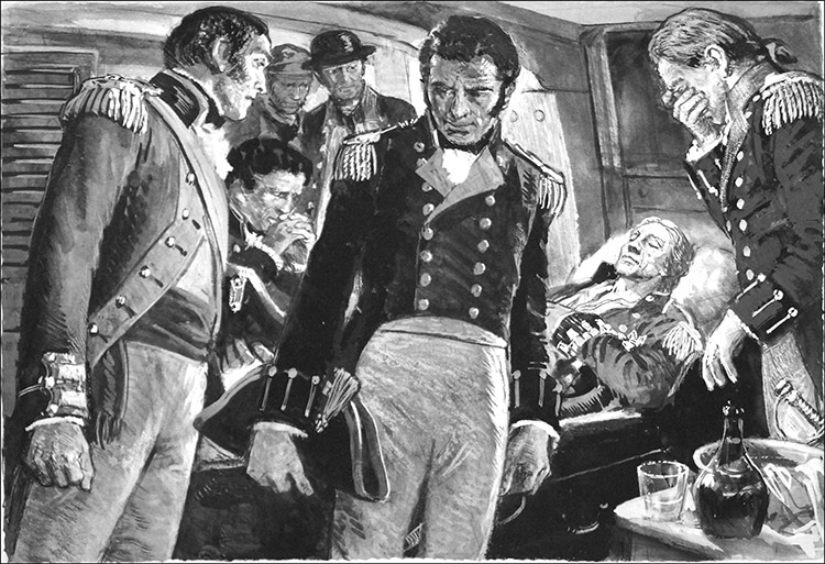 Death of Nelson (Original) by Ken Petts Art at The Illustration Art Gallery