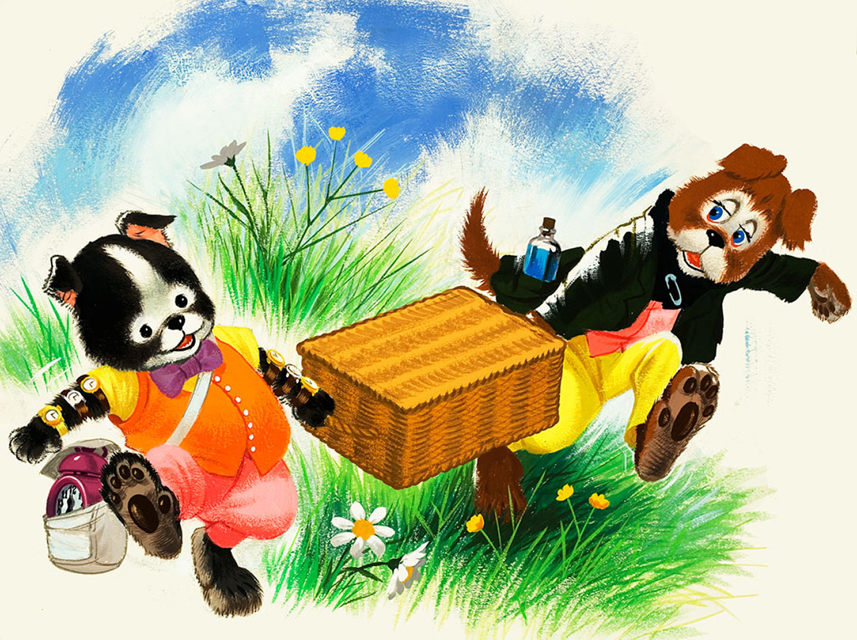 The Jolly Dogs Go For A Picnic (Original) art by Jolly Dogs (William Francis Phillipps) at The Illustration Art Gallery