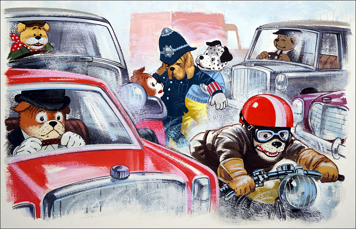 Traffic Jam (Original) art by Jolly Dogs (William Francis Phillipps) at The Illustration Art Gallery