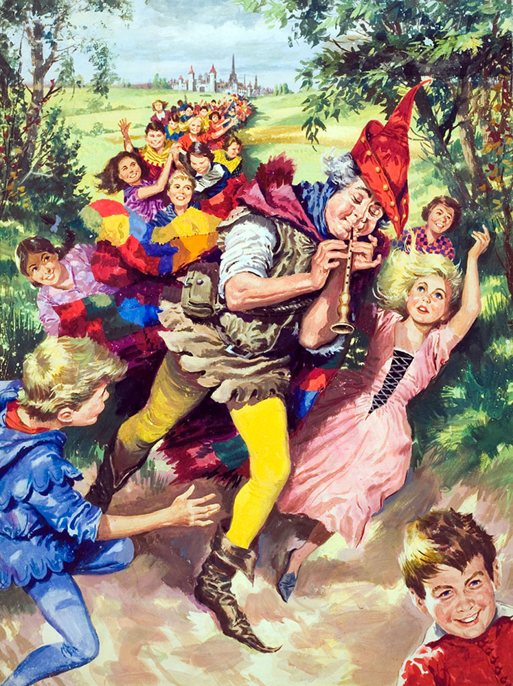 The Pied Piper of Hamelin (Original) art by Edwin Phillips at The Illustration Art Gallery