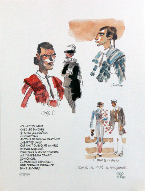 Corto Maltese and the Bullfighter (Limited Edition Print) (Signed) by Hugo Pratt Art at The Illustration Art Gallery