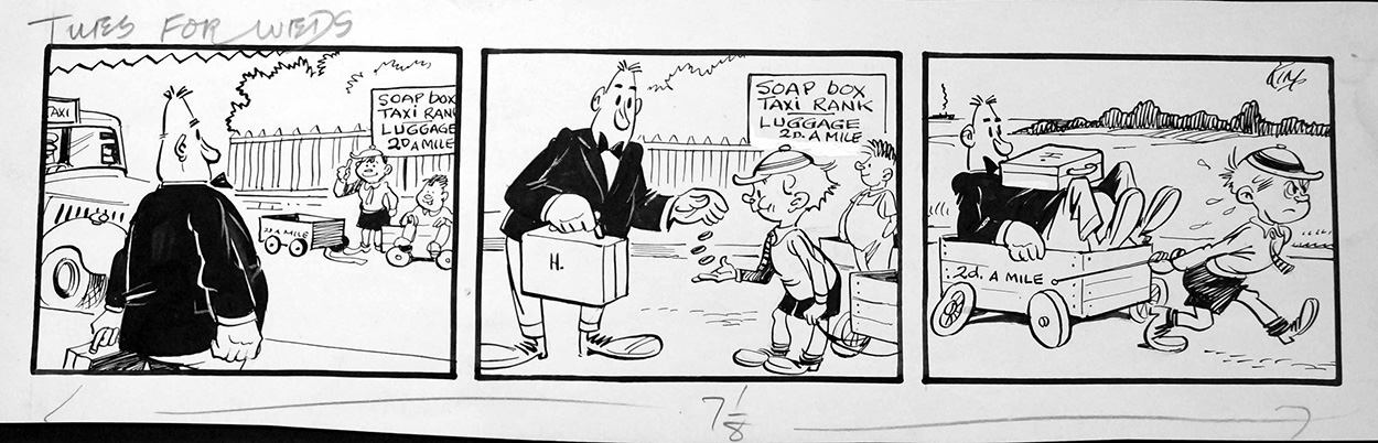 Harry daily strip 1953 004 (Original) (Signed) art by Cyril Price Art at The Illustration Art Gallery