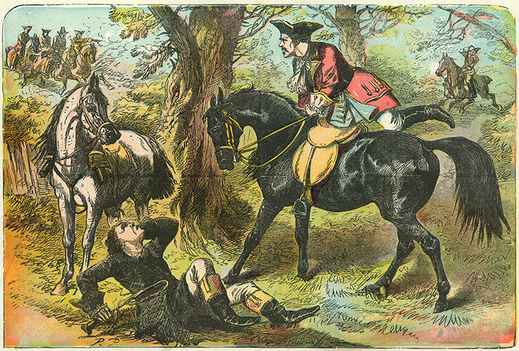 Dick Turpin Gains Possession of Black Bess (Print) (Signed) by Robert Prowse Art at The Illustration Art Gallery
