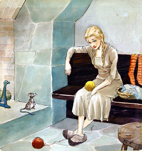 Cinderella: A New Friend (Original) by Cinderella (Nadir Quinto) at The Illustration Art Gallery