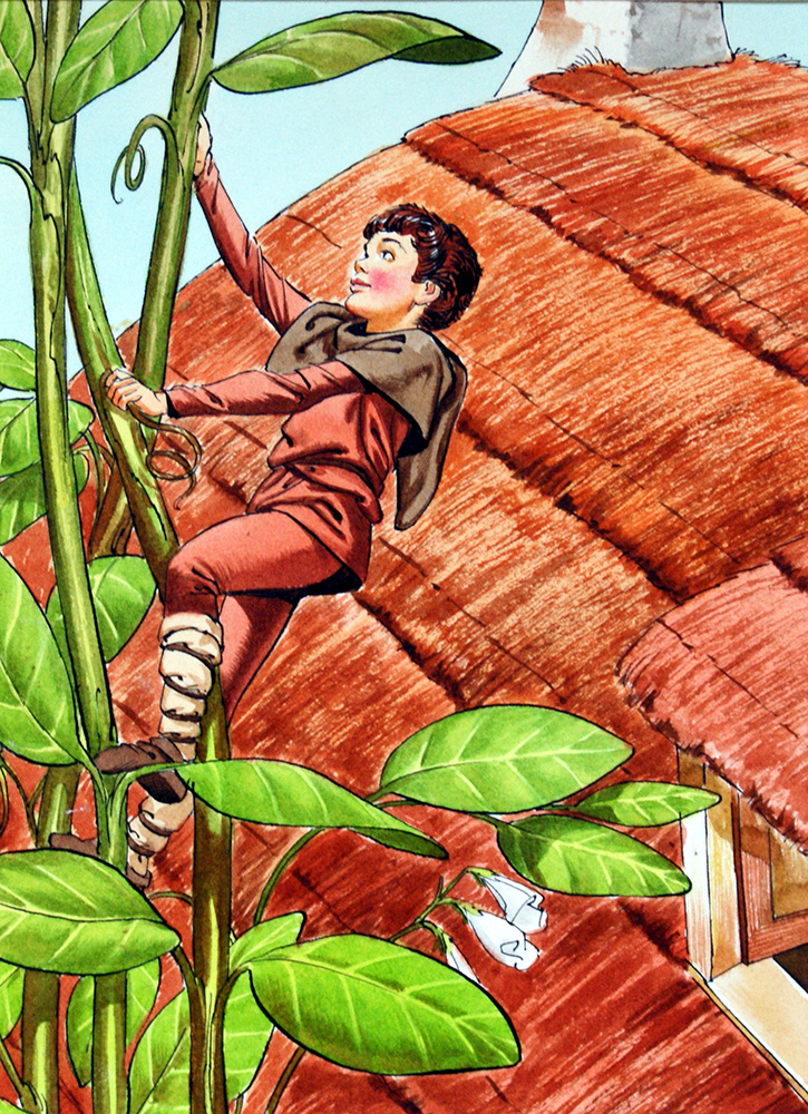 Jack and the Beanstalk: Above the Roof (Original) art by Jack and the Beanstalk (Quinto) at The Illustration Art Gallery