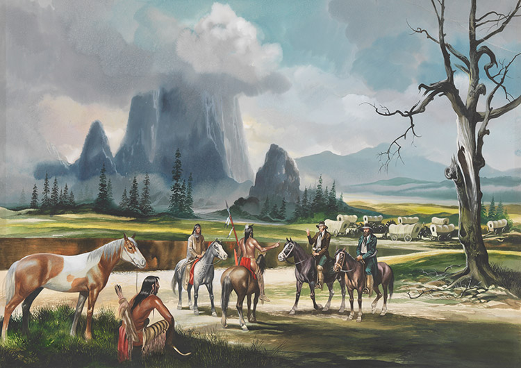 The Oregon Trail - Part II (Original) by The Winning of the West (Ron Embleton) at The Illustration Art Gallery
