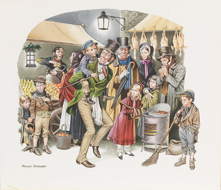A Christmas Carol (Original) (Signed) by Charles Dickens (Ron Embleton) at The Illustration Art Gallery