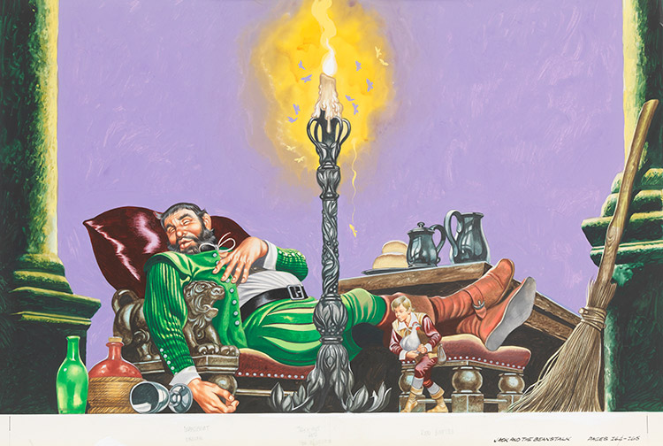 Jack and the Beanstalk - Snooze (Original) by Jack and the Beanstalk (Ron Embleton) at The Illustration Art Gallery