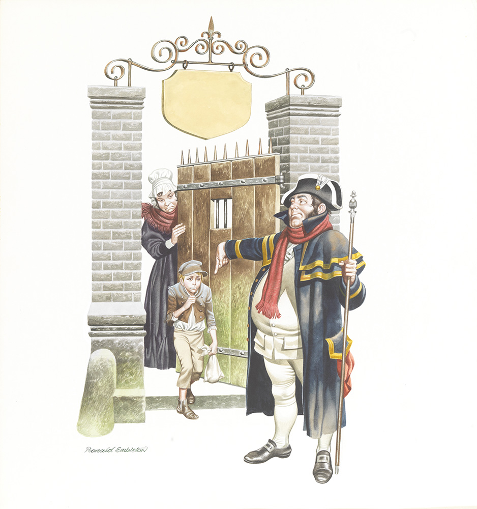 Oliver Twist - Leaving (Original) (Signed) art by Charles Dickens (Ron Embleton) at The Illustration Art Gallery